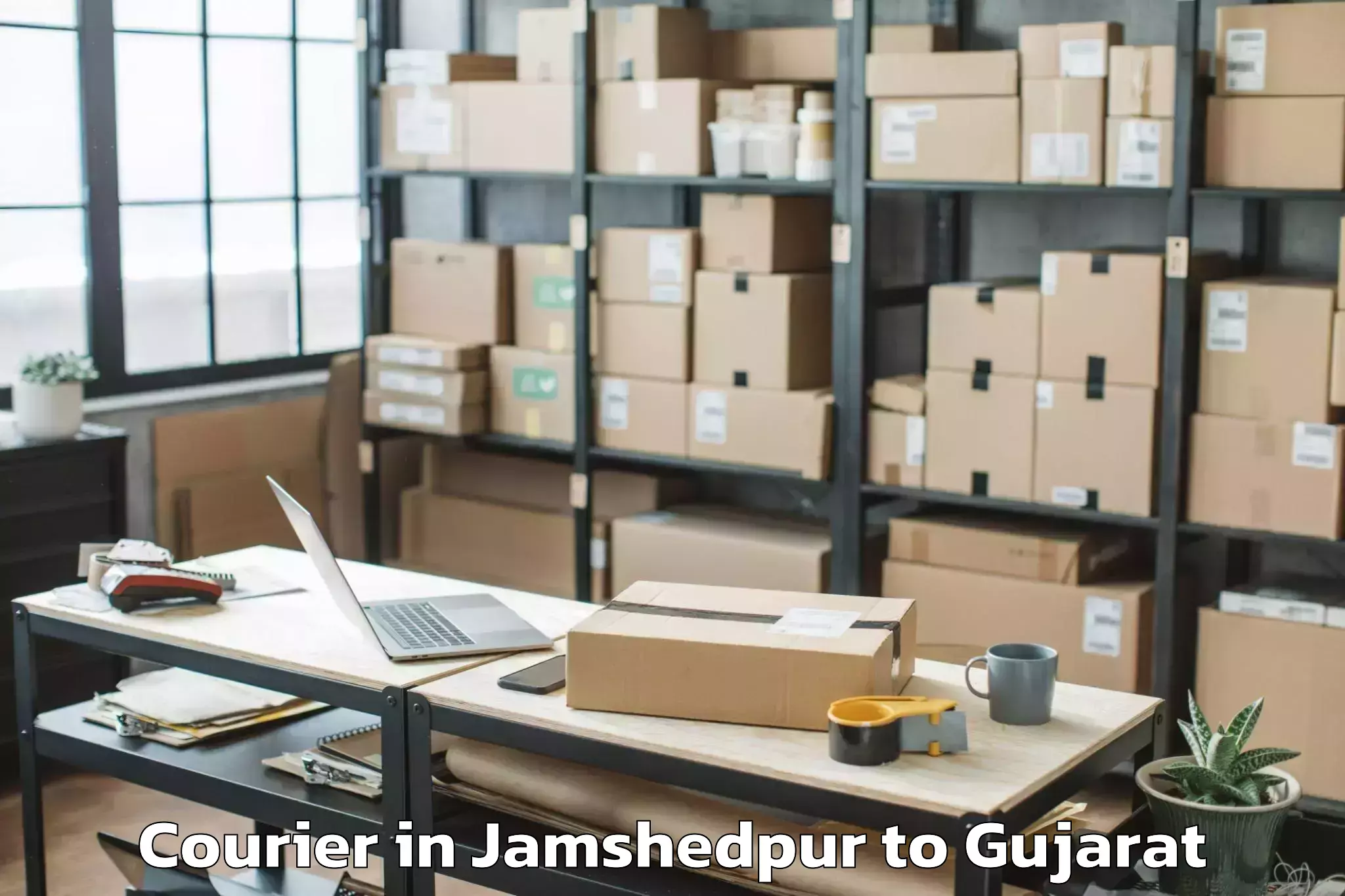 Affordable Jamshedpur to Kadi Sarva Vishwavidyalaya Gan Courier